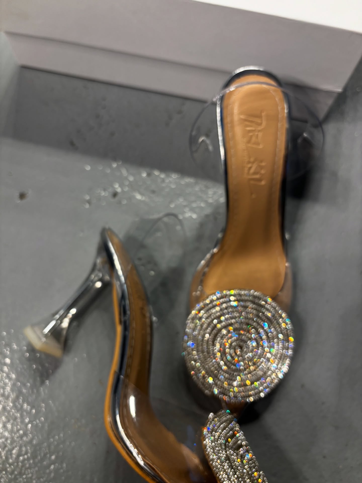 Square Rhinestone Elegant High Heels