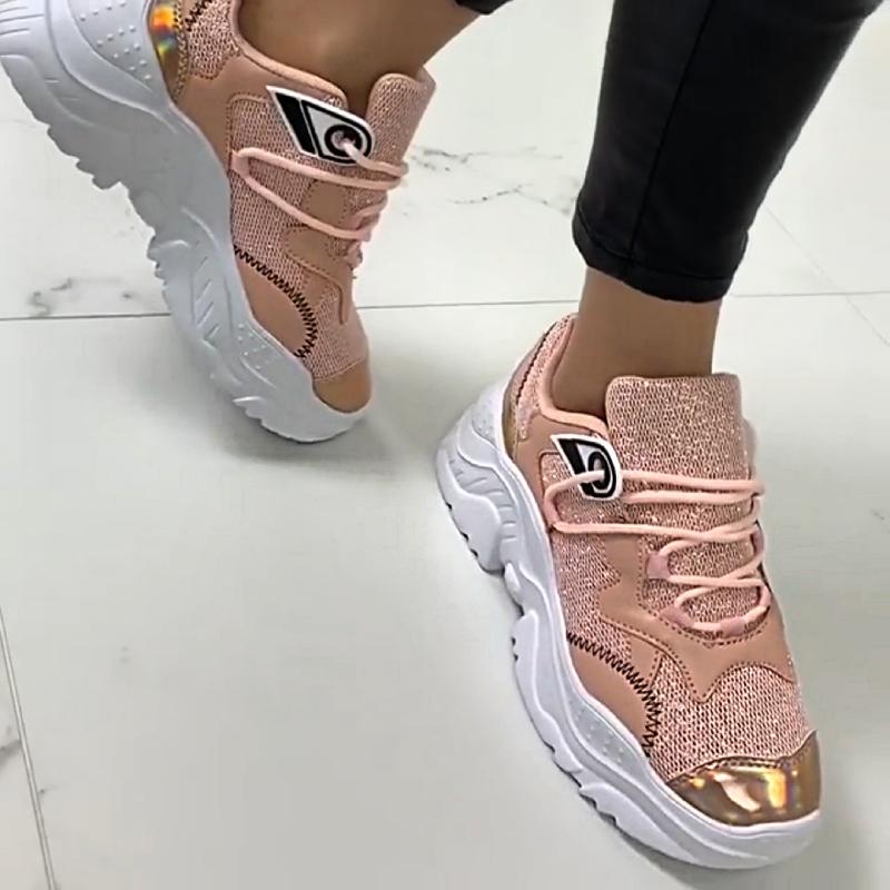 Cute Pink Sparkly Sneakers