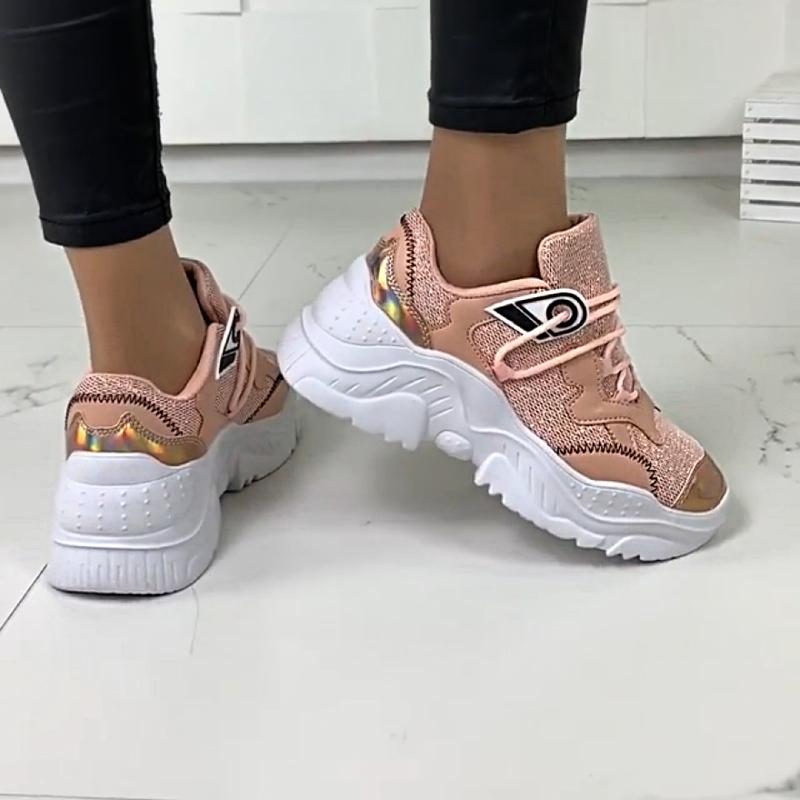 Cute Pink Sparkly Sneakers