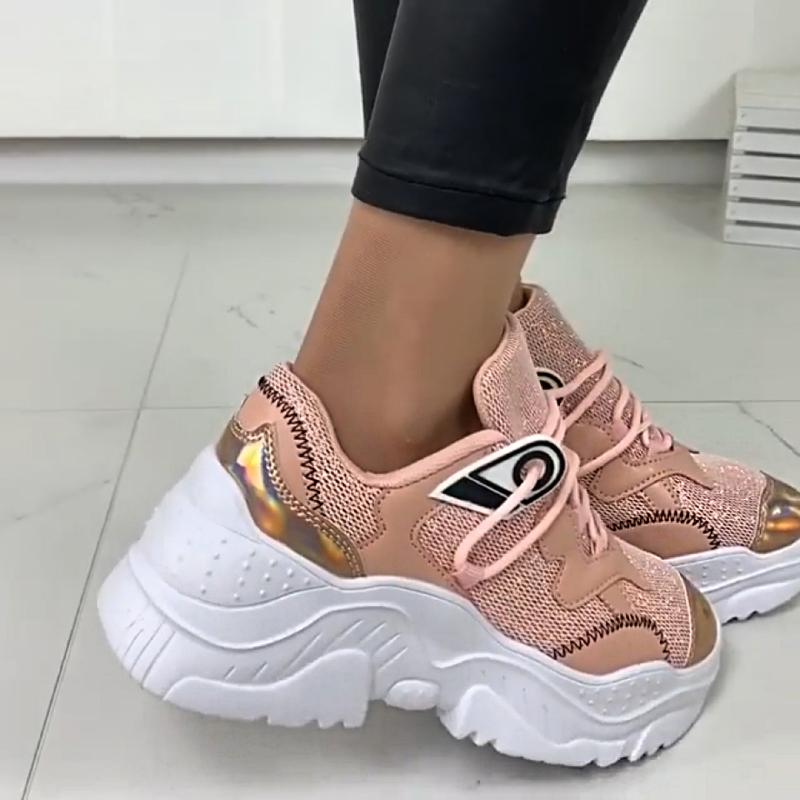 Cute Pink Sparkly Sneakers