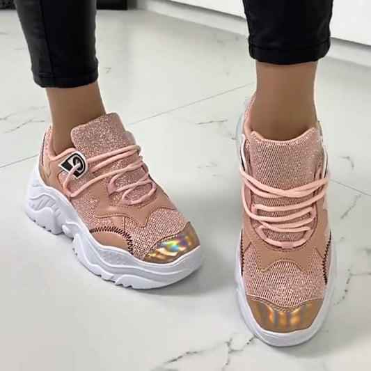 Cute Pink Sparkly Sneakers