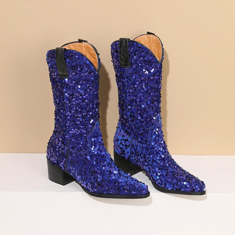 Women's Sequin Cowboy Boots